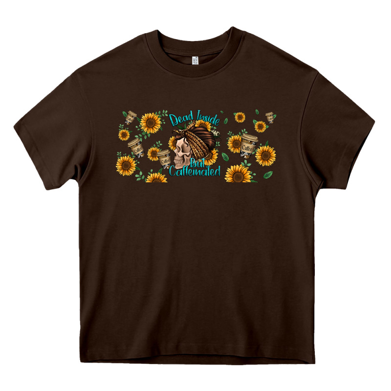 Dead Inside But Caffeinated Momlife Heavy Core Tee by Jasminsmagicworld | Teevron