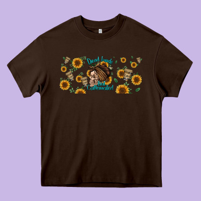 Dead Inside But Caffeinated Momlife Heavy Core Tee Designed By Jasminsmagicworld