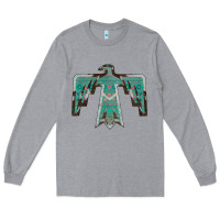 Heather Grey Cowhide Aztec Thunderbird Long Sleeve Tee - Bettercallsaul