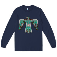 Navy Cowhide Aztec Thunderbird Long Sleeve Tee - Bettercallsaul