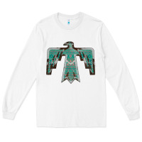 White Cowhide Aztec Thunderbird Long Sleeve Tee - Bettercallsaul