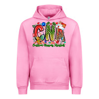 Fuchsia Pink Christmas CNA Urban Hoodie - CowhideDigitalArt