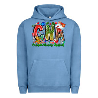 Pigment Pebble Blue Christmas CNA Urban Hoodie - CowhideDigitalArt