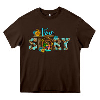 Chocolate Brown true story jesus and mary wıth god Heavy Core Tee - AdoDesignShop