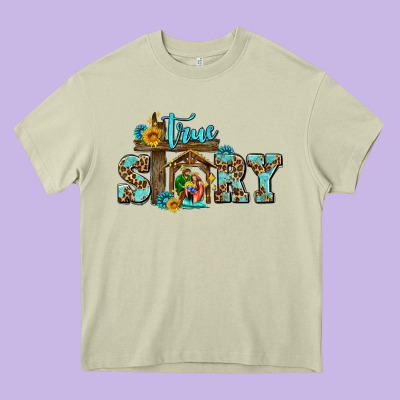 True Story Jesus And Mary Wıth God Heavy Core Tee Designed By Adodesignshop
