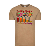 Vintage Coffee Battery Life Of A Bus Driver Vintage Tee - BundleAndBundleShop