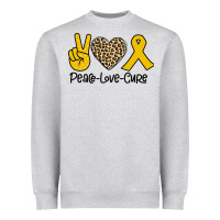 Heather Grey Peace Love Cure Heavyweight Sweatshirt - Bettercallsaul