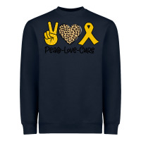 Navy Peace Love Cure Heavyweight Sweatshirt - Bettercallsaul