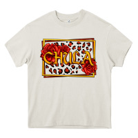 Cream Spanish chula with roses Heavy Core Tee - Jasminsmagicworld
