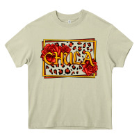 Spanish Chula With Roses Heavy Core Tee | Teevron