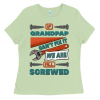 Matcha if grandpap can't fix it we are all screwed Ladies Tee - Jasminsmagicworld