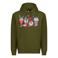 Army Green nurse coffee cups Premium Hoodie - OliviaCreatesArt