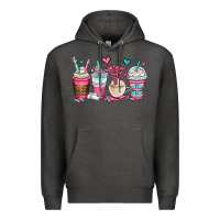 Charcoal Heather nurse coffee cups Premium Hoodie - OliviaCreatesArt