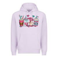 Lilac nurse coffee cups Premium Hoodie - OliviaCreatesArt