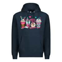 Navy nurse coffee cups Premium Hoodie - OliviaCreatesArt