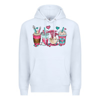 White nurse coffee cups Premium Hoodie - OliviaCreatesArt
