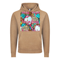 Vintage Coffee hair boss and hand mirror with money and leopard seamless pattern bbs Vintage Hoodie - BundleAndBundleShop