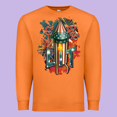 Let's Get Lit Premium Sweatshirt Designed By Fadigitalartstudio