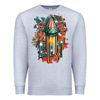 Heather Grey Let's get lit Premium Sweatshirt - FaDigitalArtStudio