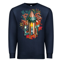Navy Let's get lit Premium Sweatshirt - FaDigitalArtStudio
