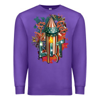Purple Let's get lit Premium Sweatshirt - FaDigitalArtStudio