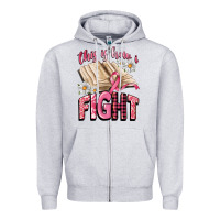 Heather Grey this is how i fight Zipper Hoodie - CowGirlArtShop