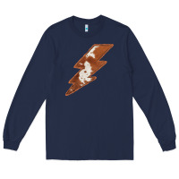 Navy Cowhide Patterned Lightning Long Sleeve Tee - Bettercallsaul