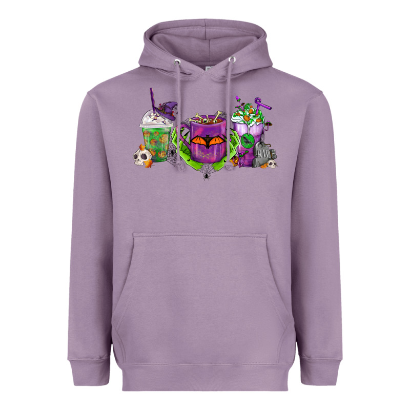 Halloween Coffee Cups Heavyweight Hoodie by FaDigitalArtStudio | Teevron