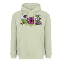 Matcha Halloween Coffee Cups Heavyweight Hoodie - FaDigitalArtStudio