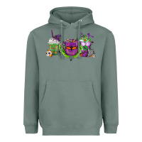 Sage Halloween Coffee Cups Heavyweight Hoodie - FaDigitalArtStudio