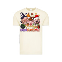 Vintage Arctic Happy Hallothanksmas Pigs Vintage Tee - BundleAndBundleShop