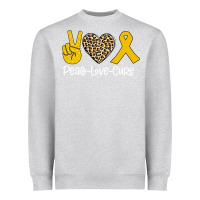 Heather Grey Peace Love Cure Heavyweight Sweatshirt - Bettercallsaul