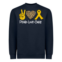Navy Peace Love Cure Heavyweight Sweatshirt - Bettercallsaul