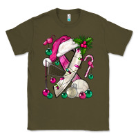 Army Green Pink Christmas Breast Cancer Ribbon Volleyball Classic Tee - BundleAndBundleShop