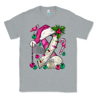 Heather Grey Pink Christmas Breast Cancer Ribbon Volleyball Classic Tee - BundleAndBundleShop