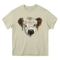 Mossy white calf scottish Heavy Core Tee - BarkalooDesign