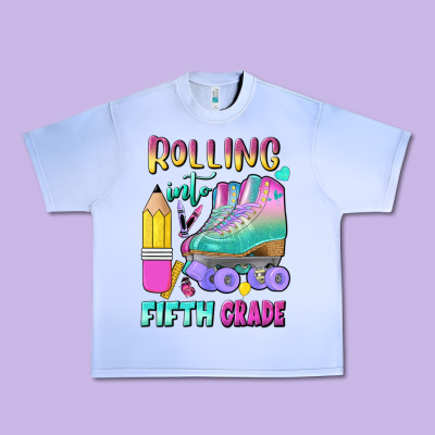Rolling Into Fifth Grade Urban Heavy Tee Designed By Bundleandbundleshop