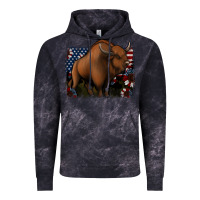 Cloud Black American Bison Vintage Hoodie - Jasminsmagicworld