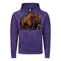 Cloud Purple American Bison Vintage Hoodie - Jasminsmagicworld