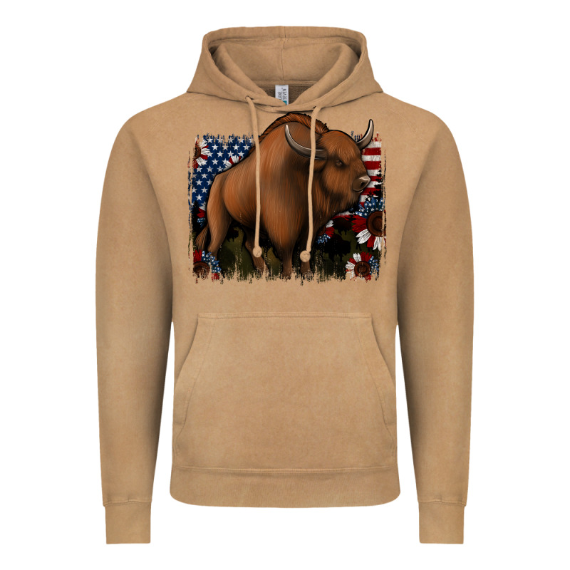 American Bison Vintage Hoodie by Jasminsmagicworld | Teevron