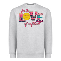 Heather Grey For The Love Of Softball Heavyweight Sweatshirt - Bettercallsaul