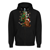 Black heifer cow gnomies christmas tree Zipper Hoodie - CowGirlArtShop