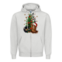 Dove Grey heifer cow gnomies christmas tree Zipper Hoodie - CowGirlArtShop