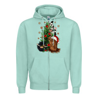 Seafoam heifer cow gnomies christmas tree Zipper Hoodie - CowGirlArtShop
