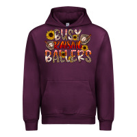 Mauve Wine Busy Raising Ballers Urban Hoodie - CowhideDigitalArt