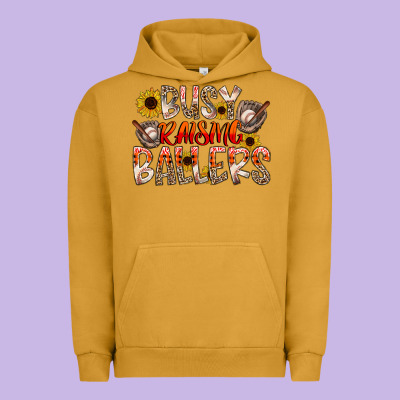 Busy Raising Ballers Urban Hoodie Designed By Cowhidedigitalart