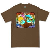 Coconut Drink With Sunglasses Premium Tee | Teevron