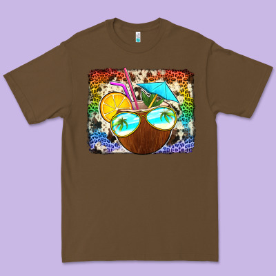 Coconut Drink With Sunglasses Premium Tee Designed By Jasminsmagicworld
