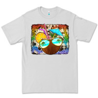 Dove Grey coconut drink with sunglasses Premium Tee - Jasminsmagicworld