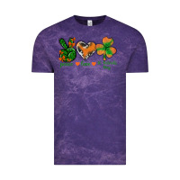 Cloud Purple Peace Love St.Patrick's Day Vintage Tee - BundleAndBundleShop